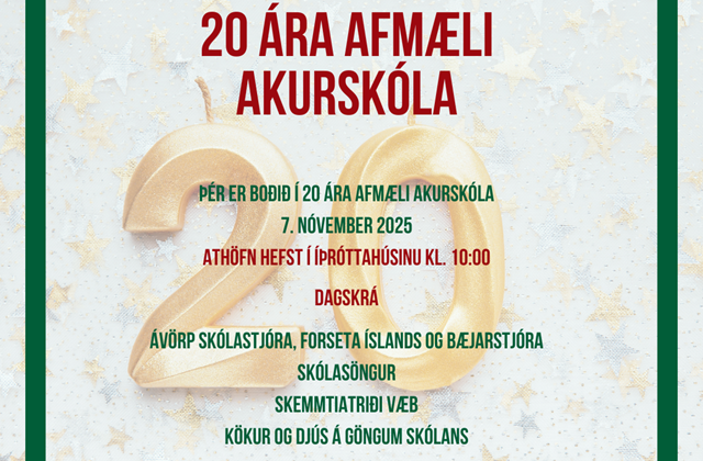 Akurskóli 20 ára