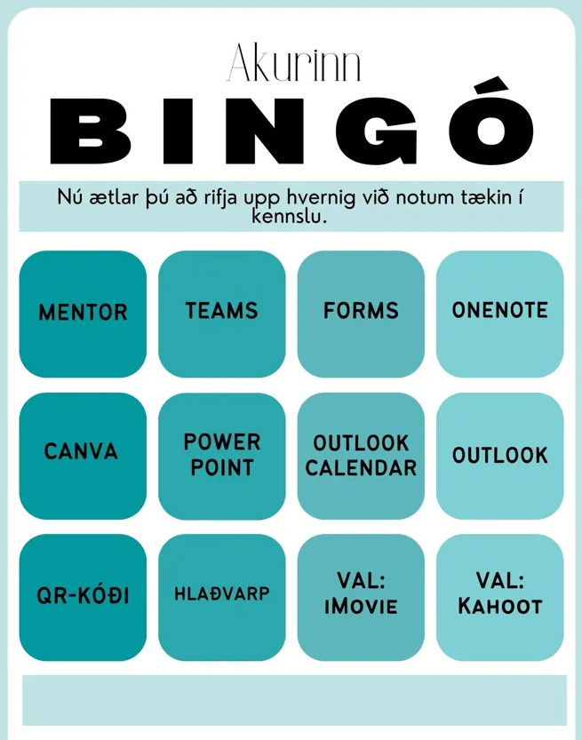 Akurinn - þróunarverkefni á unglingastigi