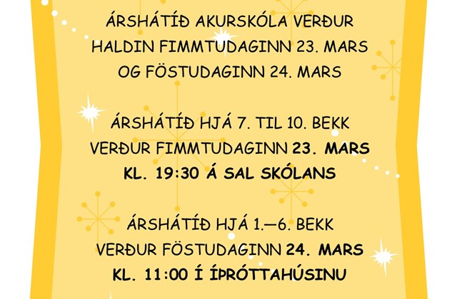 Árshátíð Akurskóla 2107