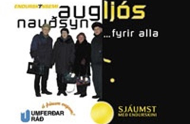 Endurskinsmerki eru ljós í myrkri!