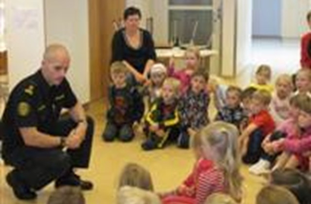 Lögregluheimsókn í 1. bekk.