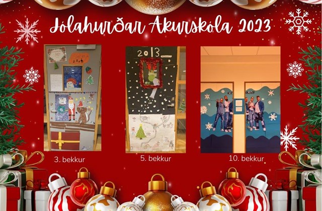 Jólahurðakeppni Akurskóla 2023