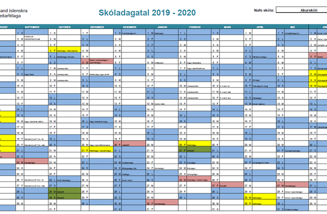 Breytingar á skóladagatali Akurskóla