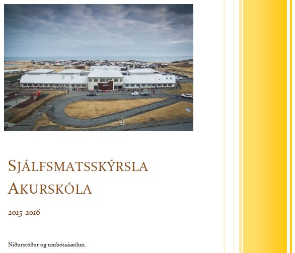 Sjálfsmatsskýrsla 2015-16 komin út