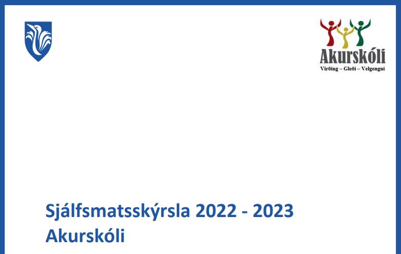 Sjálfsmatsskýrsla 2022-2023 er komin út
