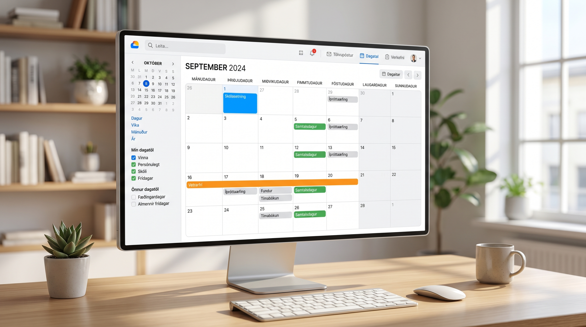 Stafrænt skóladagatal fyrir foreldra 2026-2027