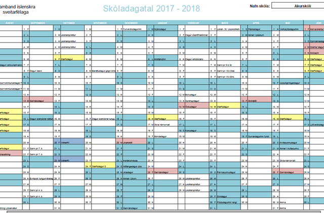 Breyting á skóladagatali Akurskóla