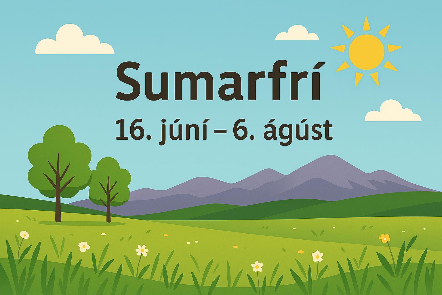 Sumarfrí og lokun skrifstofu