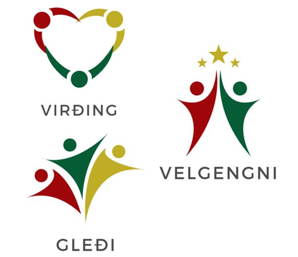 Táknmyndir fyrir gildi Akurskóla